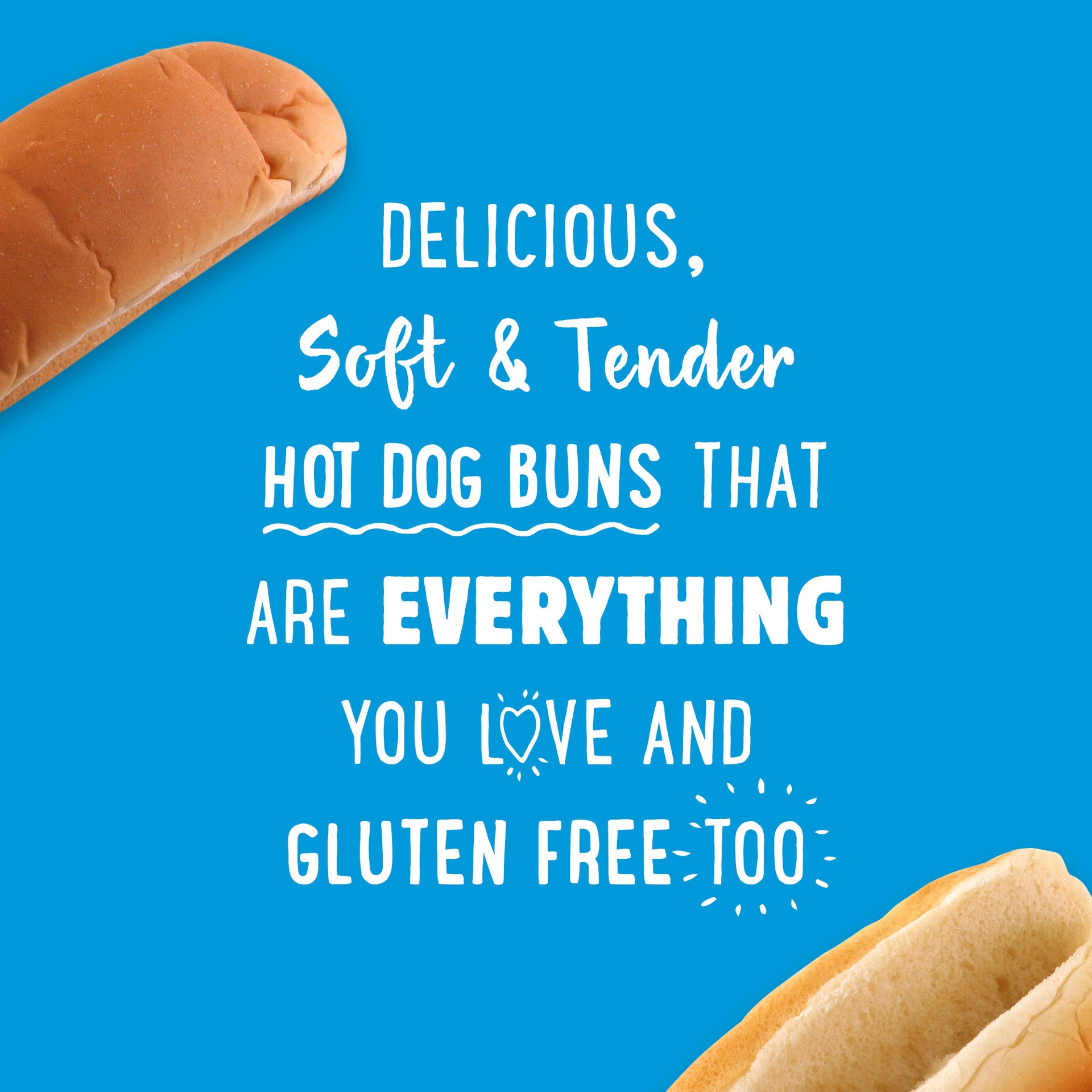 slide 5 of 5, Udi's Gluten Free Classic Hot Dog Buns, Frozen, 14.3 oz. 6-Count, 14.3 oz