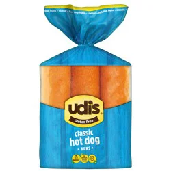 Udi's Gluten Free Classic Hot Dog Buns, Frozen, 14.3 oz. 6-Count