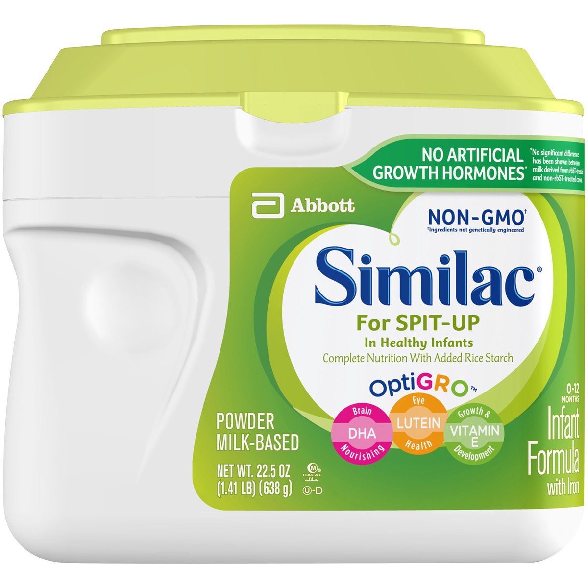 slide 2 of 14, Similac for Spit Up Non-GMO Infant Formula with Iron Powder 1.41 lb Canister, 1.41 lb