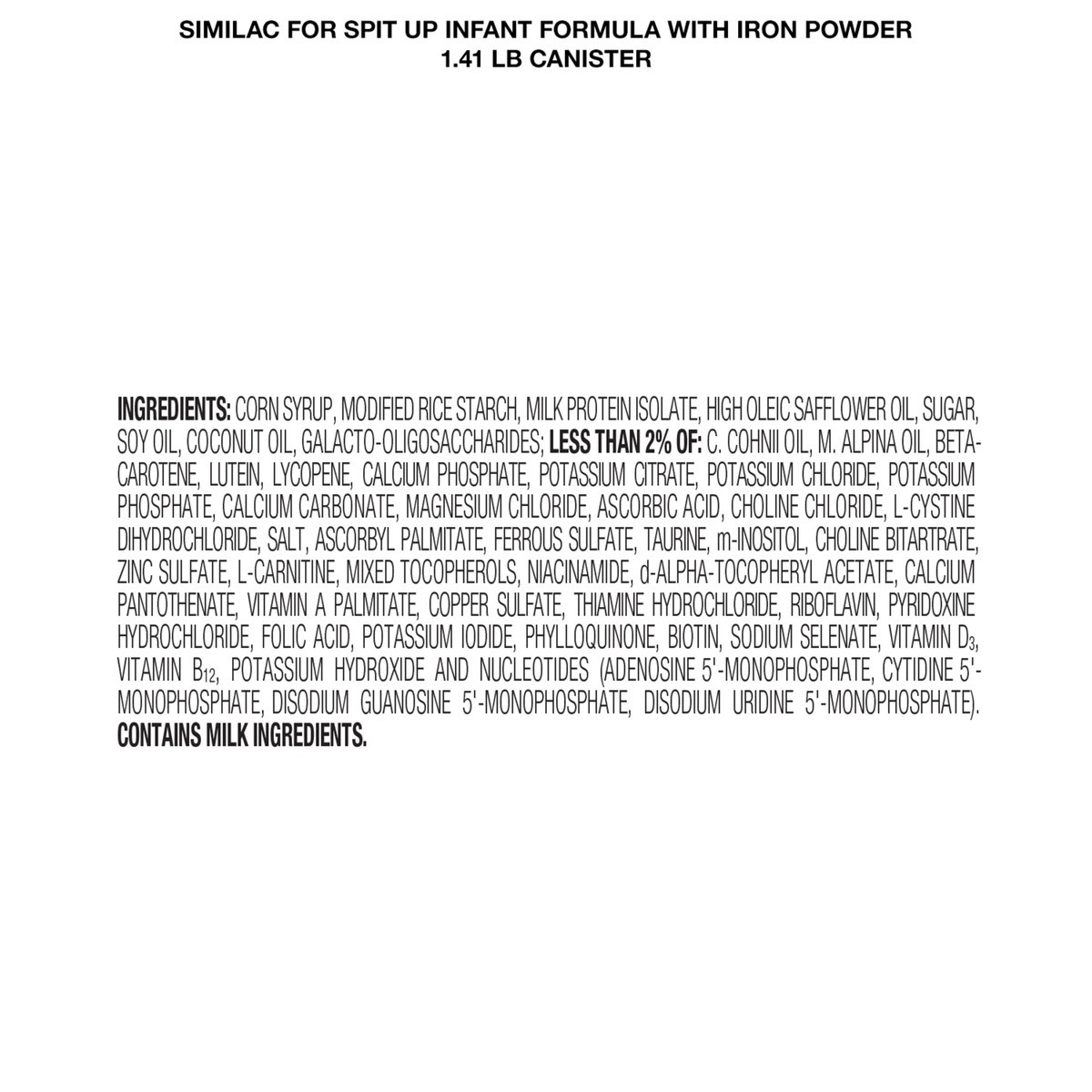 slide 3 of 14, Similac for Spit Up Non-GMO Infant Formula with Iron Powder 1.41 lb Canister, 1.41 lb