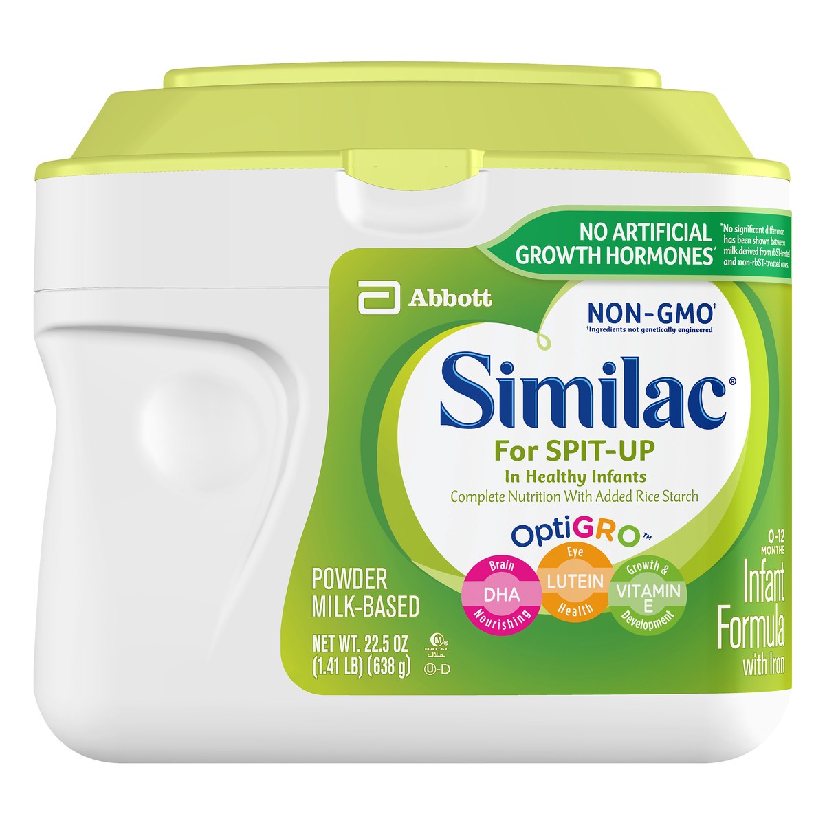 slide 9 of 14, Similac for Spit Up Non-GMO Infant Formula with Iron Powder 1.41 lb Canister, 1.41 lb