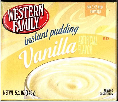 slide 1 of 1, Western Family Instant Vanilla Puddng, 5.1 oz