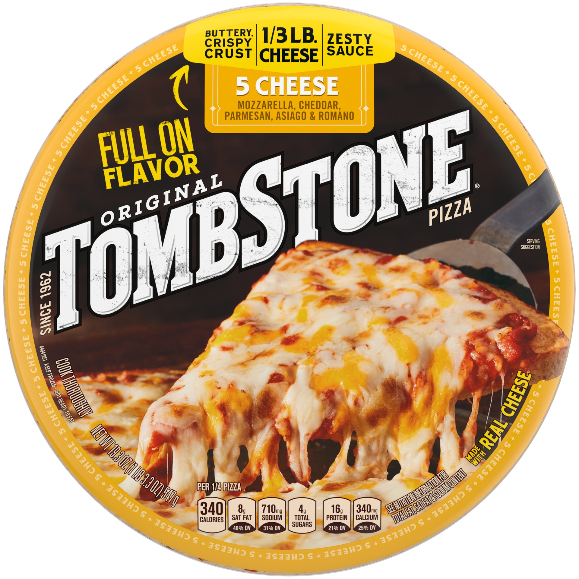 slide 1 of 4, Tombstone Five Cheese Frozen Pizza, 20.5 oz