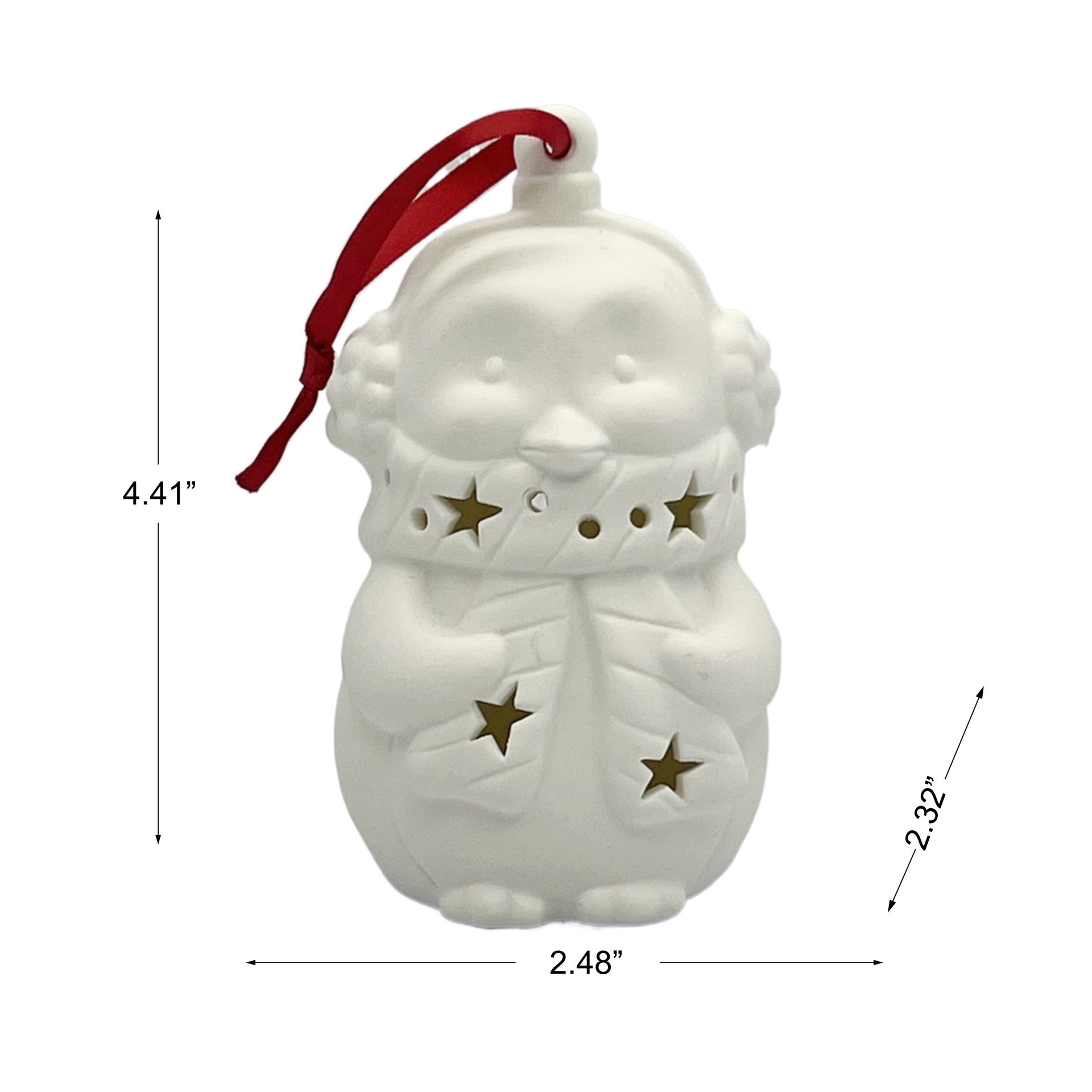 slide 4 of 7, 4.5" Led Diy Ceramic Penguin Ornament By Make Market, 2.48 in x 2.32 in x 4.41 in