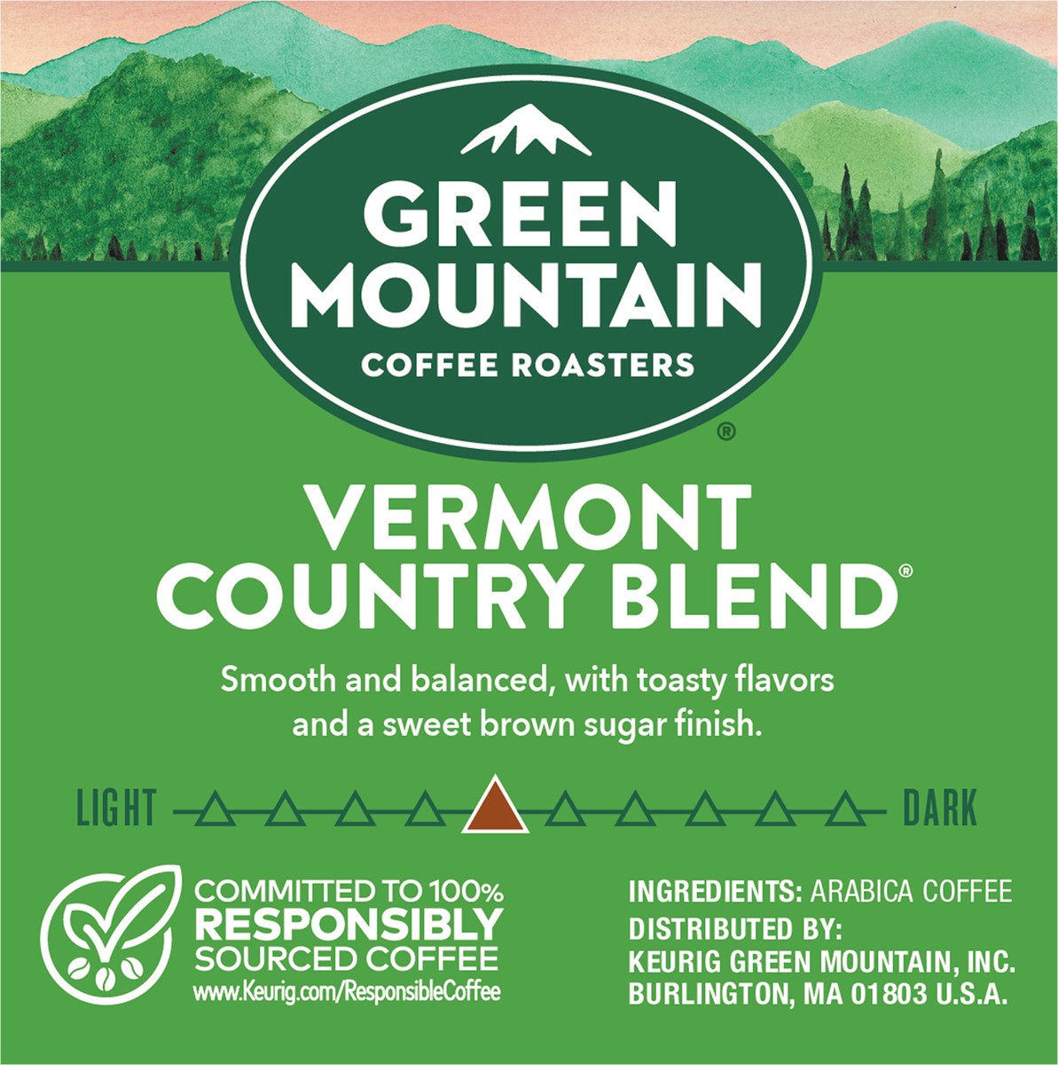 slide 3 of 10, Green Mountain Coffee Roasters Vermont Country Blend Keurig Single-Serve K-Cup Pods, Medium Roast Coffee, 10 Count, 10 ct