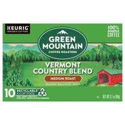 Green Mountain Coffee Roasters Vermont Country Blend Keurig Single-Serve K-Cup Pods, Medium Roast Coffee, 10 Count
