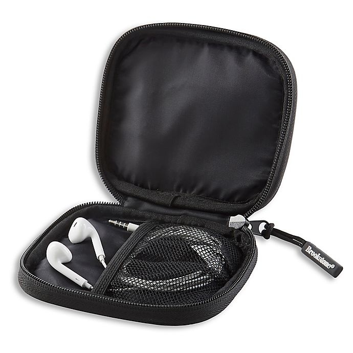 slide 2 of 2, Brookstone Earbud Pouch - Black, 1 ct