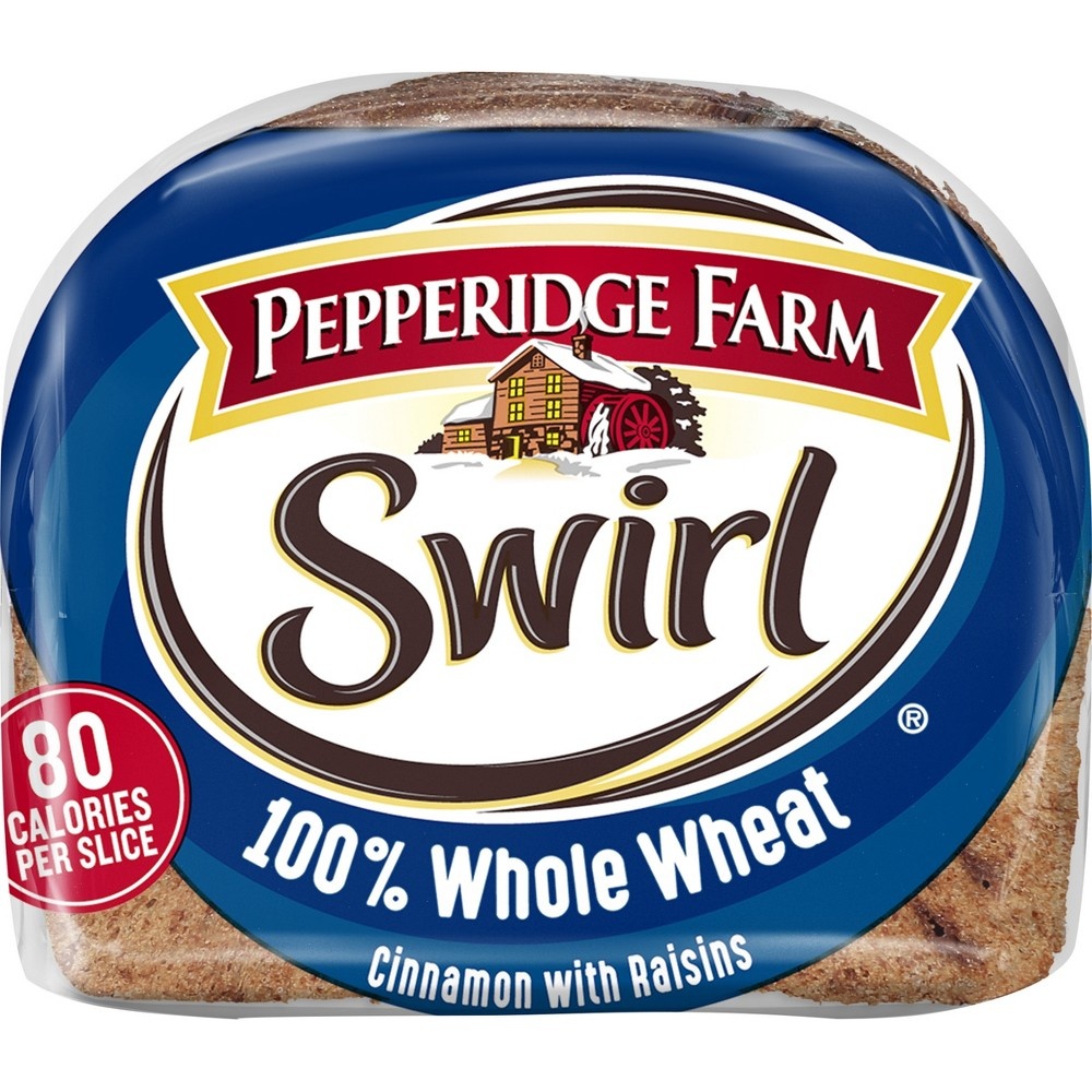 Pepperidge Farm Swirl 100 Whole Wheat Cinnamon With Raisins Breakfast