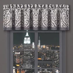 J. Queen New York Tribeca Rod Pocket Window Valance - Charcoal
