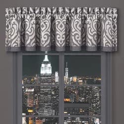 J. Queen New York Tribeca Rod Pocket Window Valance - Charcoal