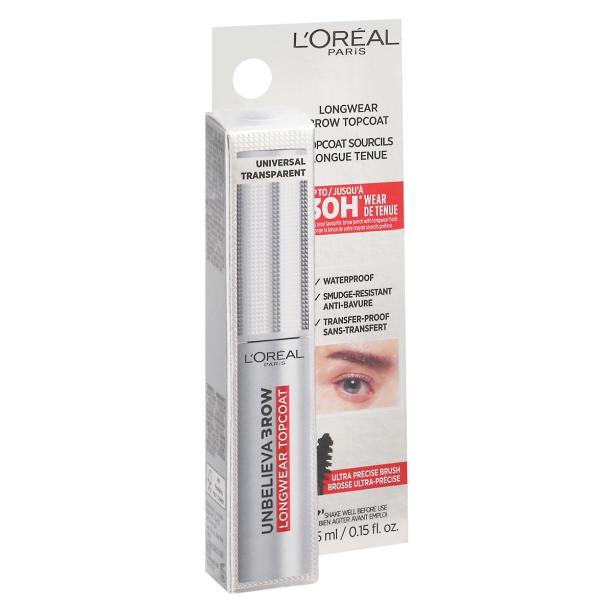 slide 6 of 9, L'Oréal Unbelieva Brow Universal Transparent Longwear Topcoat 0.15 fl oz, 0.15 fl oz