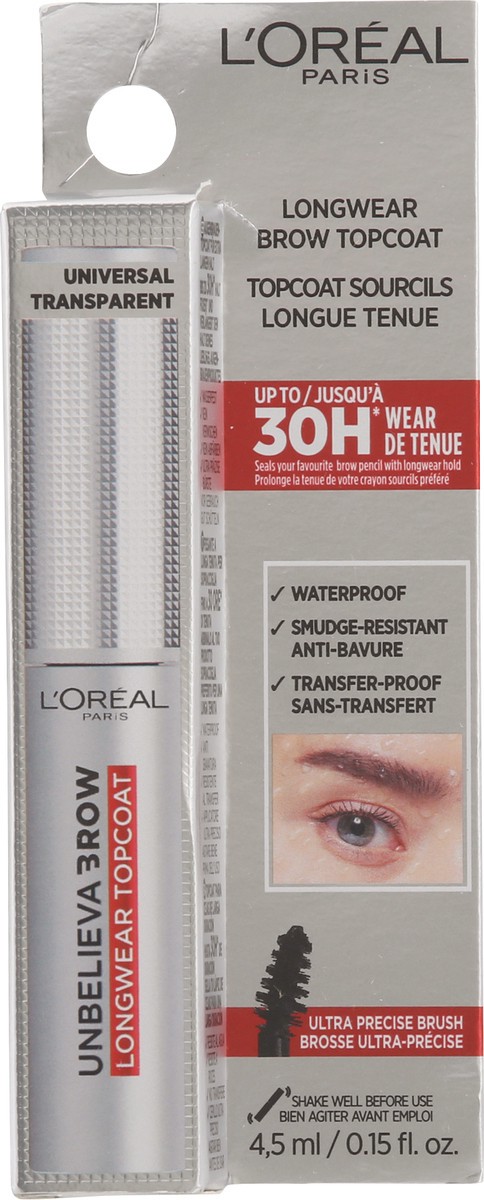 slide 1 of 9, L'Oréal Unbelieva Brow Universal Transparent Longwear Topcoat 0.15 fl oz, 0.15 fl oz
