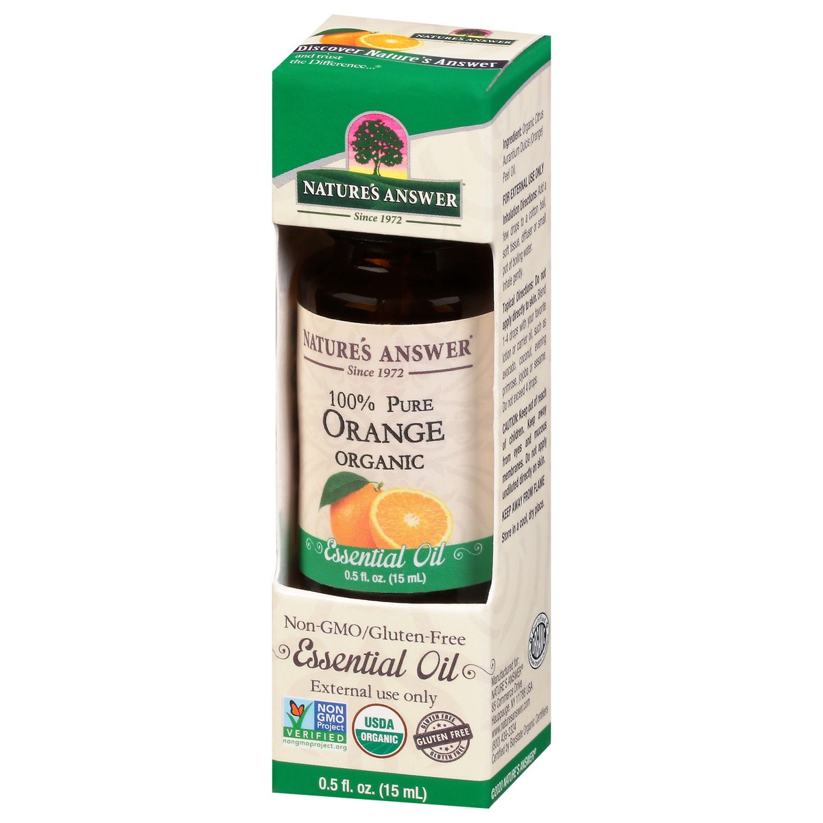slide 3 of 9, Nature's Answer 100% Pure Organic Orange Essential Oil 0.5 fl oz, 0.5 fl oz