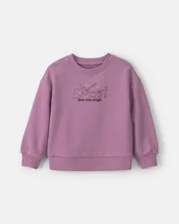 Carters Toddler Girl 'Little Miss Magic' Halloween French Terry Pullover Sweatshirt - Purple Purple 5T
