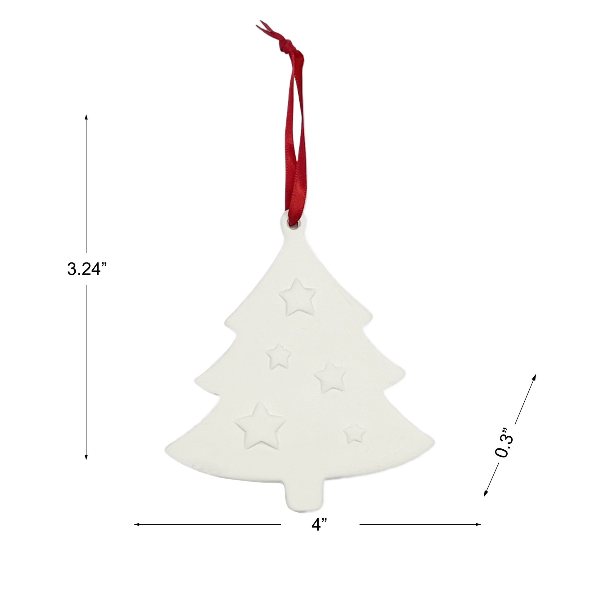 slide 2 of 4, 4" Diy Ceramic Tree Ornament By Make Market, 4 in