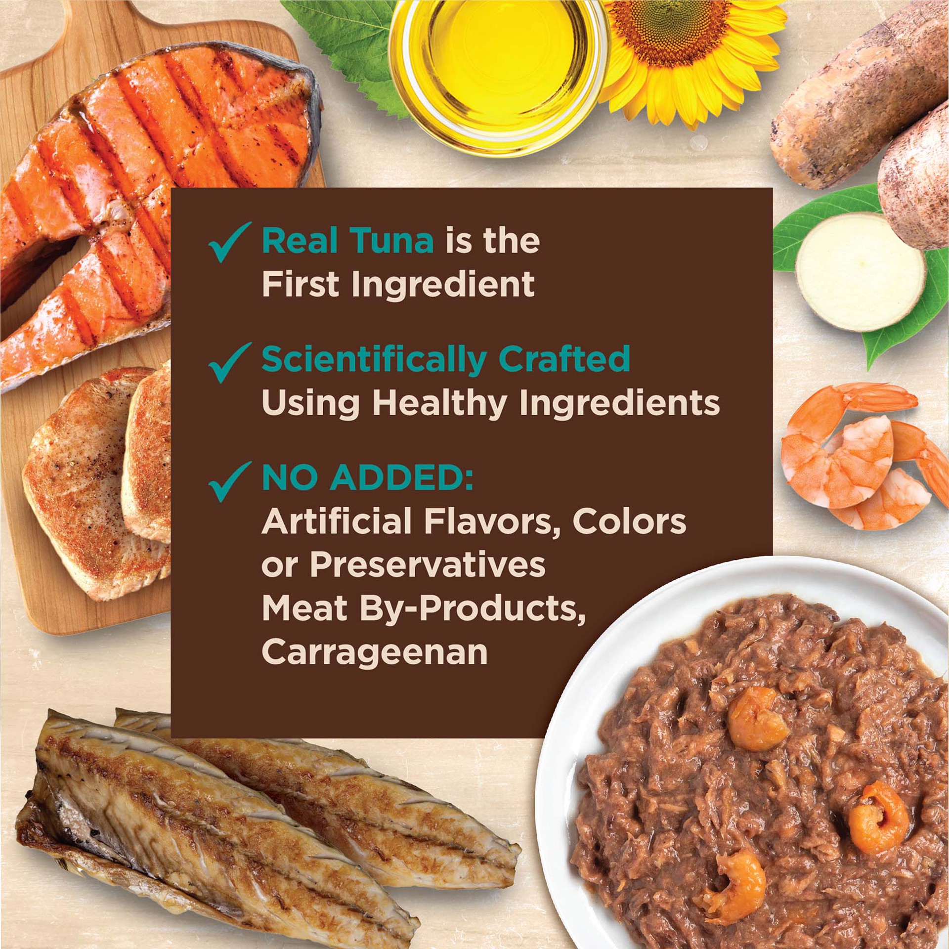 slide 4 of 5, Wellness CORE Signature Selects Natural Canned Grain Free Flaked Seafood Selection Cat Food Variety Pack, 5.3 oz., Count of 12, 1 ct