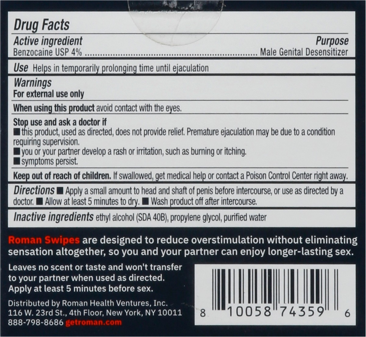 slide 3 of 13, Roman Swipes Endurance Wipes 2 ea, 2 ct