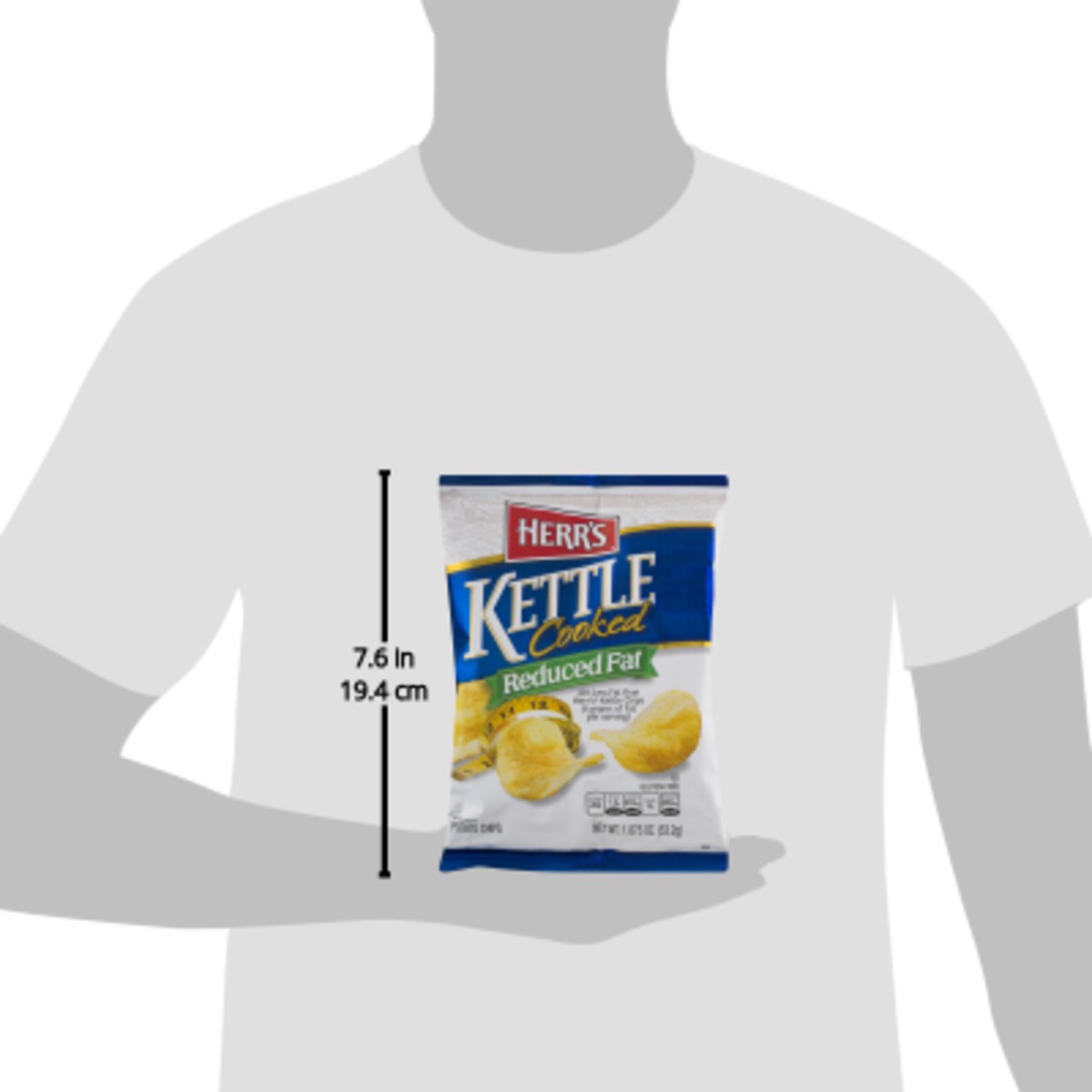 slide 3 of 9, Herr's Kettle Cooked Potato Chips, Reduced Fat, 2.125 oz