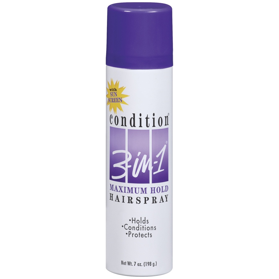 slide 1 of 1, Condition Hairspray, Maximum Hold with Sun Screen, 7 oz