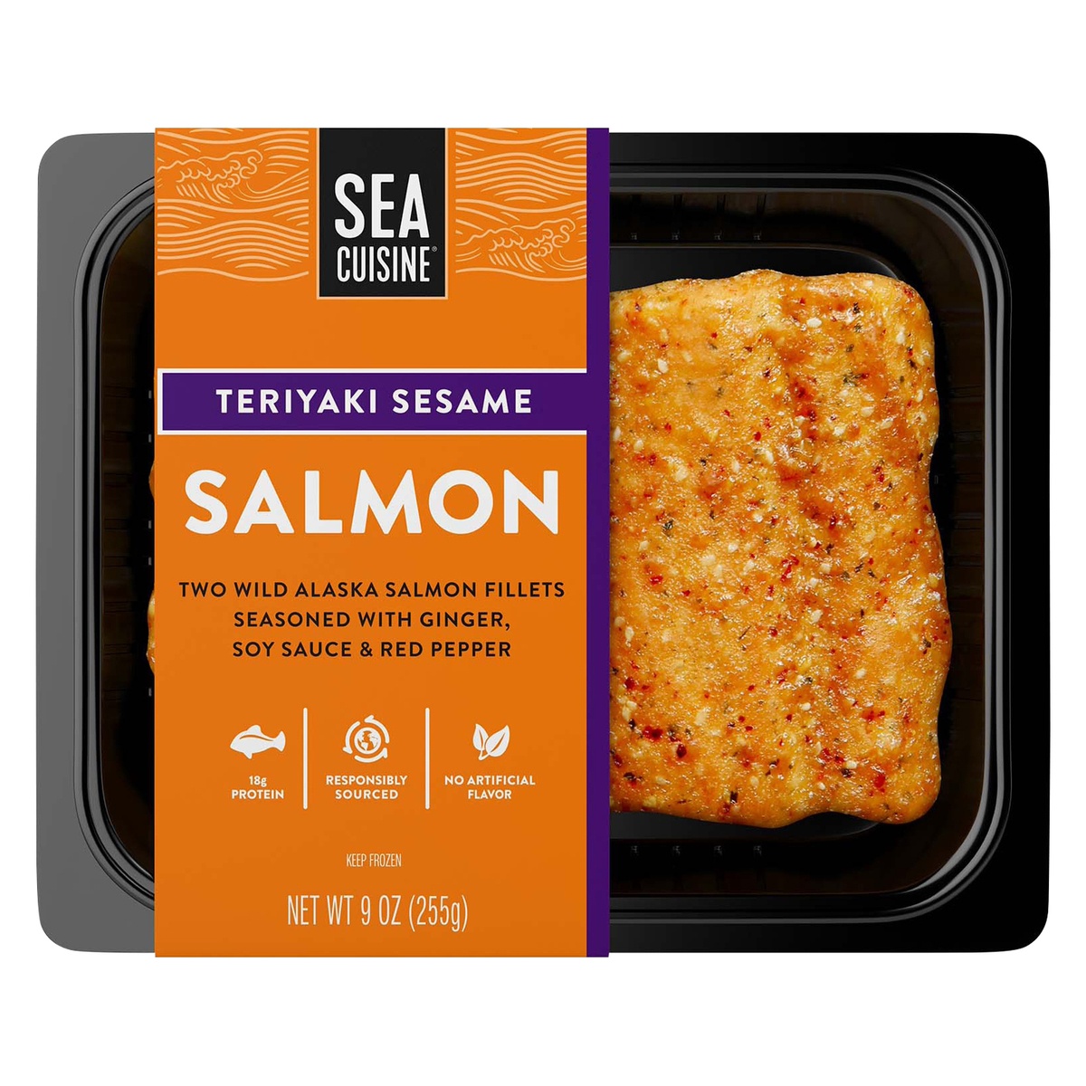 slide 1 of 6, Sea Cuisine Pan Sear Teriyaki Sesame Salmon - Frozen - 9oz, 9 oz
