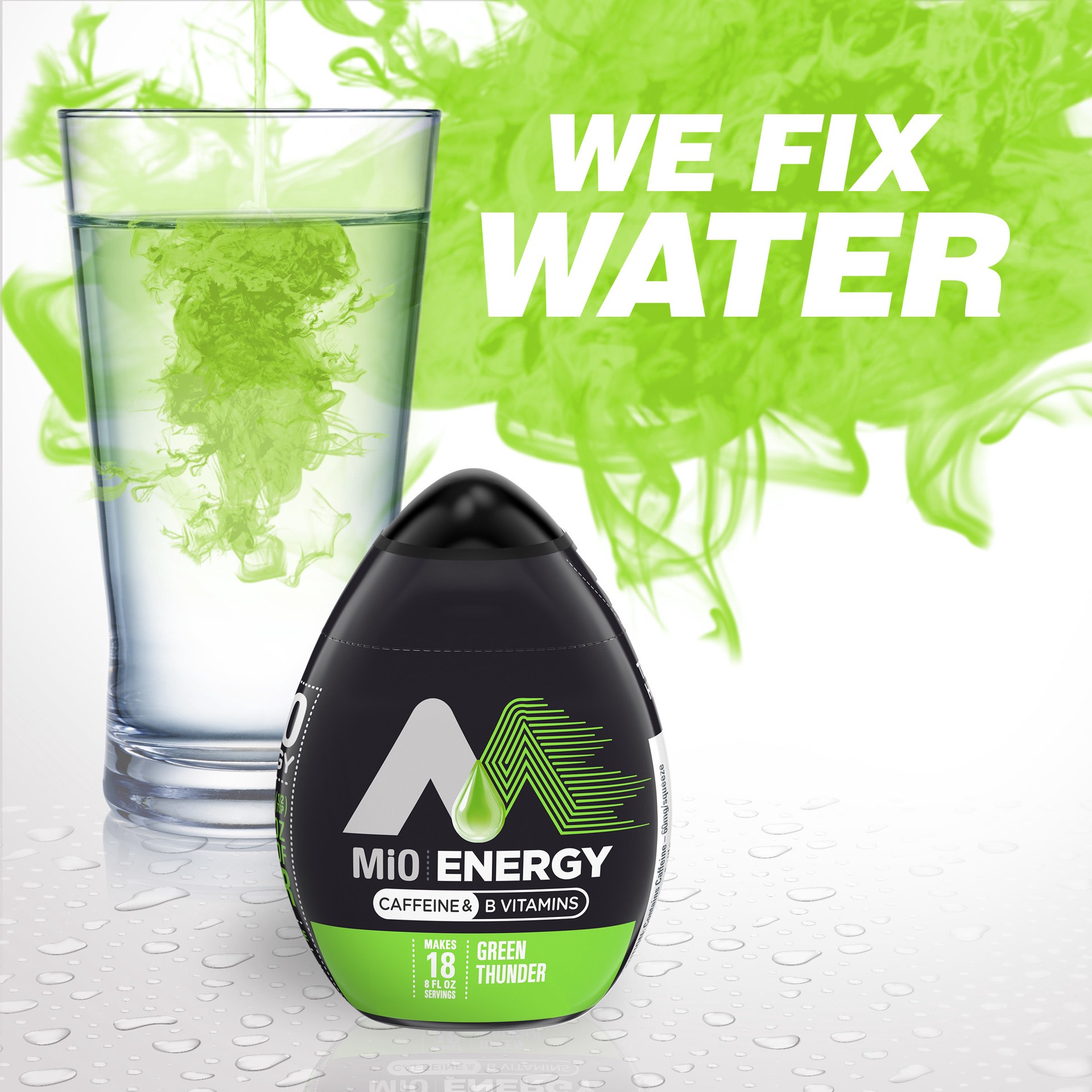 slide 2 of 5, mio Energy Green Thunder Flavored with other natural flavor Liquid Water Enhancer, 1.62 fl oz Bottle, 1.62 fl oz