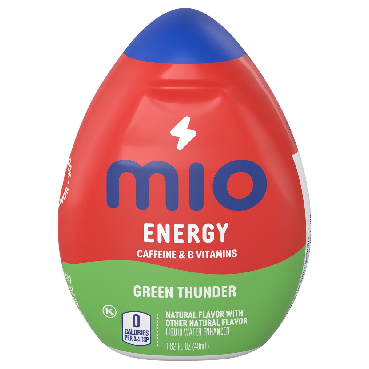 slide 1 of 5, mio Energy Green Thunder Flavored with other natural flavor Liquid Water Enhancer, 1.62 fl oz Bottle, 1.62 fl oz