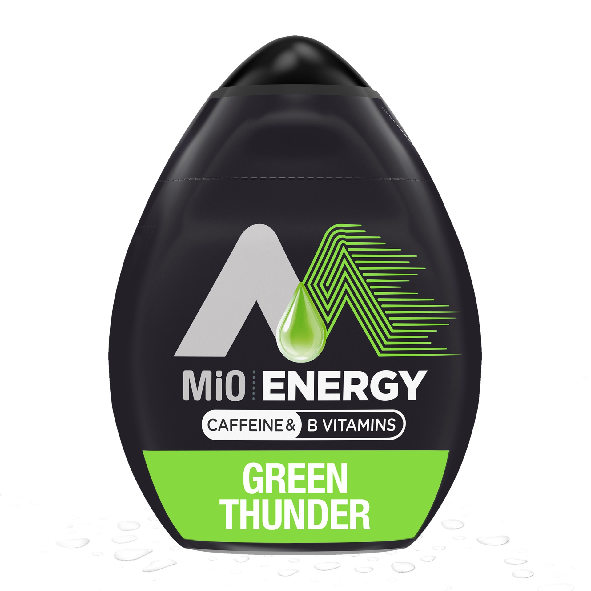 slide 1 of 5, MiO Energy Green Thunder Naturally Flavored Liquid Water Enhancer with Caffeine & B Vitamins Bottle, 1.62 fl oz