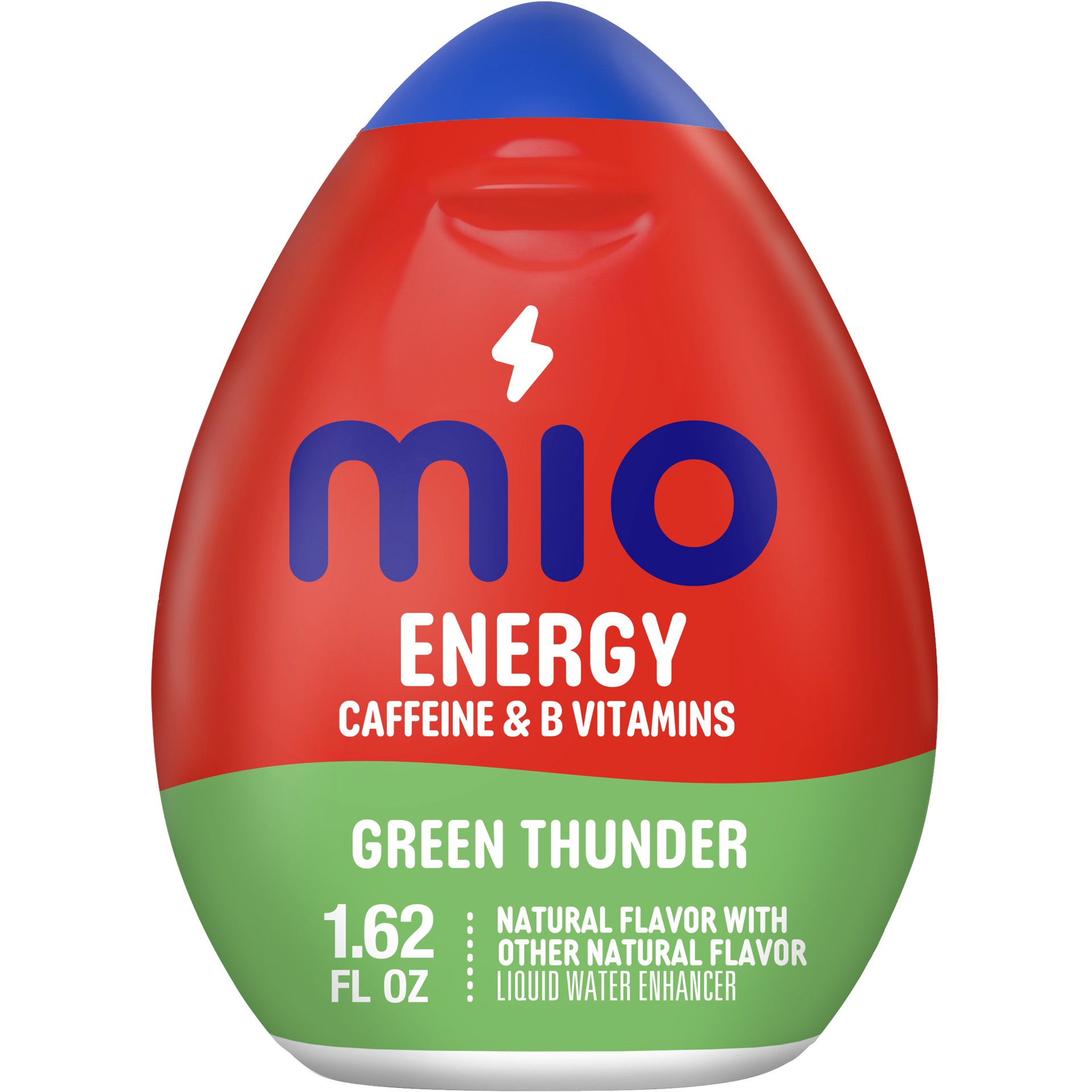 slide 1 of 5, mio Energy Green Thunder Flavored with other natural flavor Liquid Water Enhancer, 1.62 fl oz Bottle, 1.62 fl oz