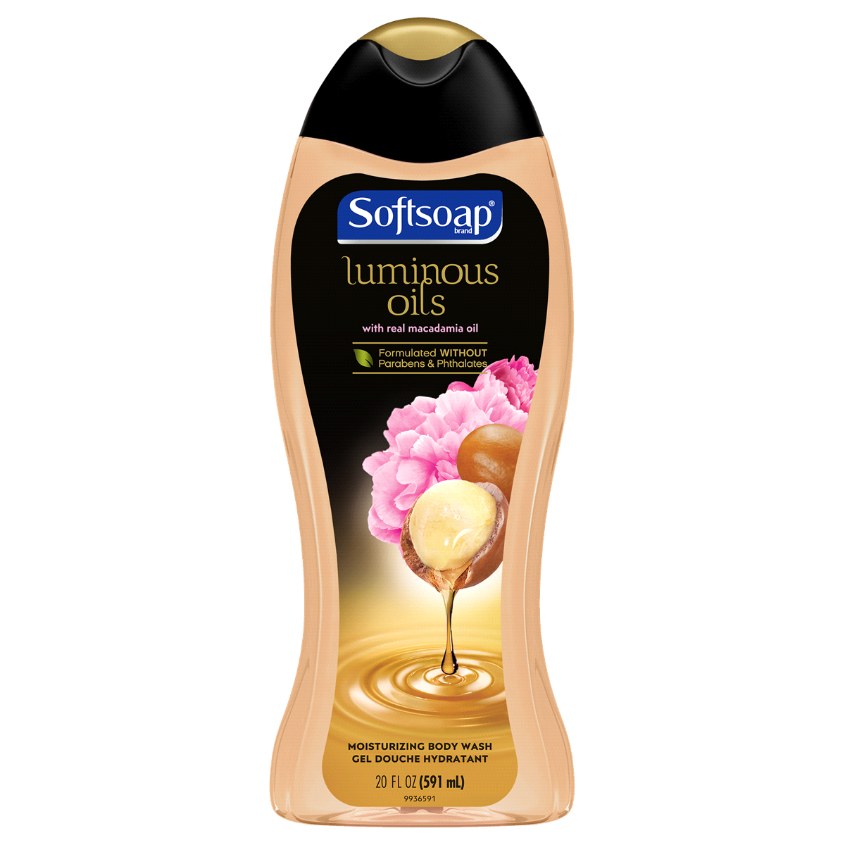 slide 1 of 1, Softsoap Moisturizing Body Wash, Luminous Oils Macadamia Oil & Peony - 20 Fluid Ounce, 20 fl oz