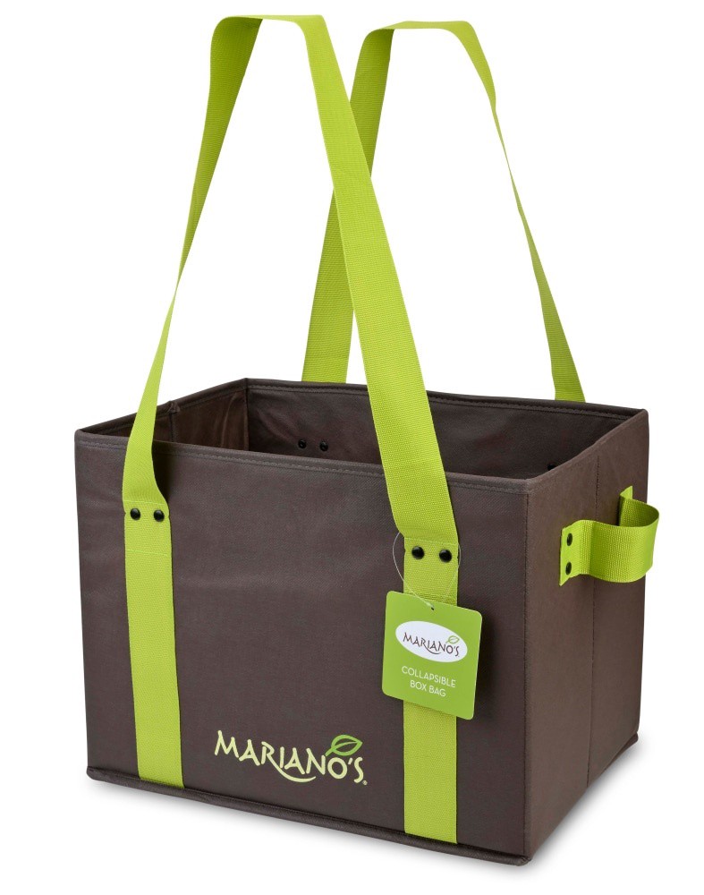 slide 3 of 4, Mariano's Collapsible Box Bag - Brown, 1 ct