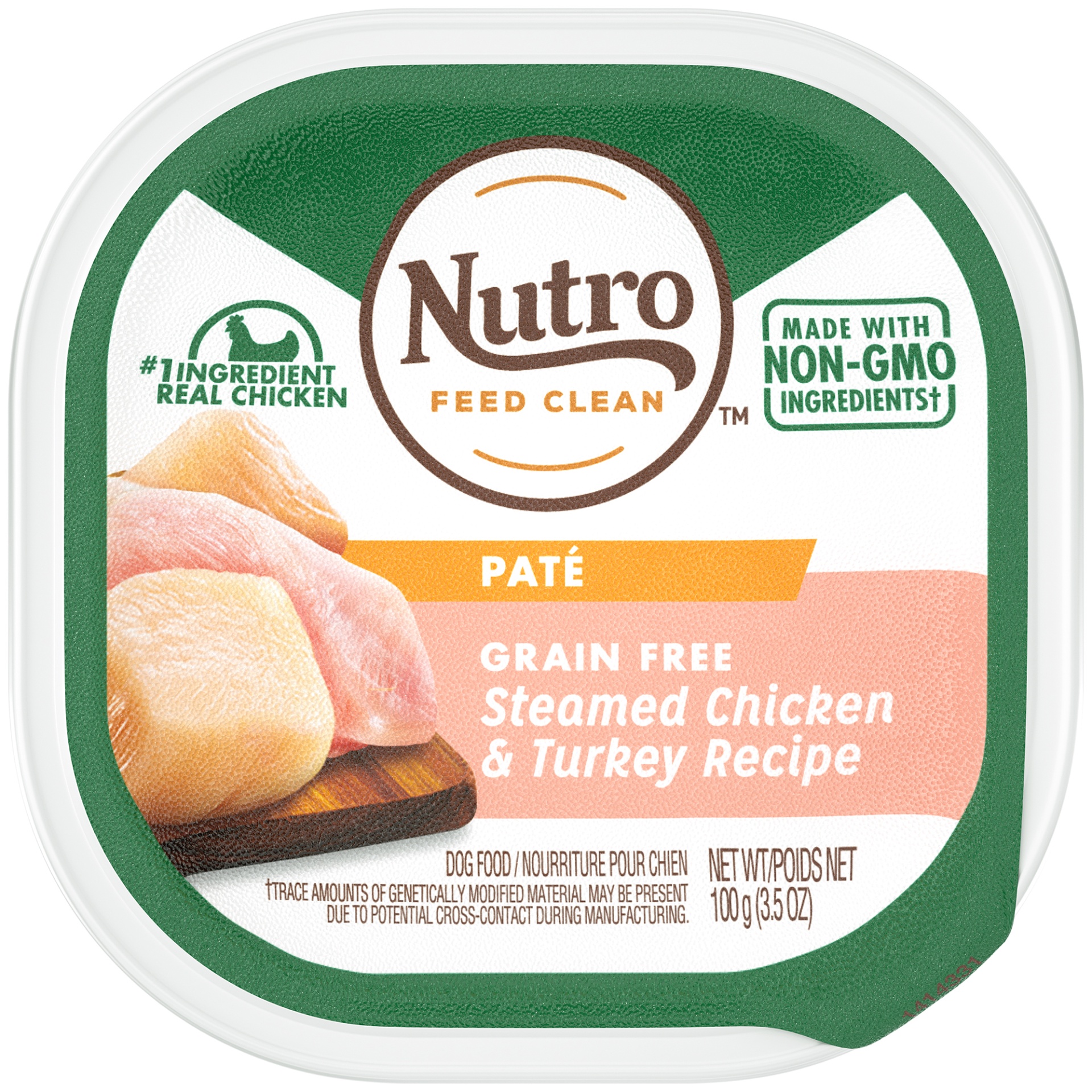 slide 1 of 9, NUTRO ULTRA High Protein Natural Grain Free Wet Dog Food Paté Steamed Chicken & Turkey Recipe, 3.5 oz