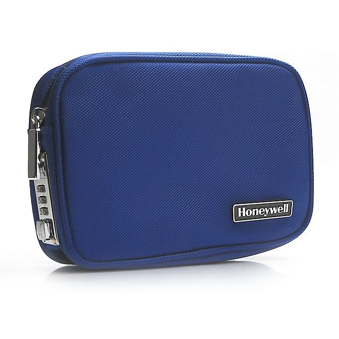 slide 1 of 1, Honeywell Blue Locking Security Pouch - Blue, 1 ct