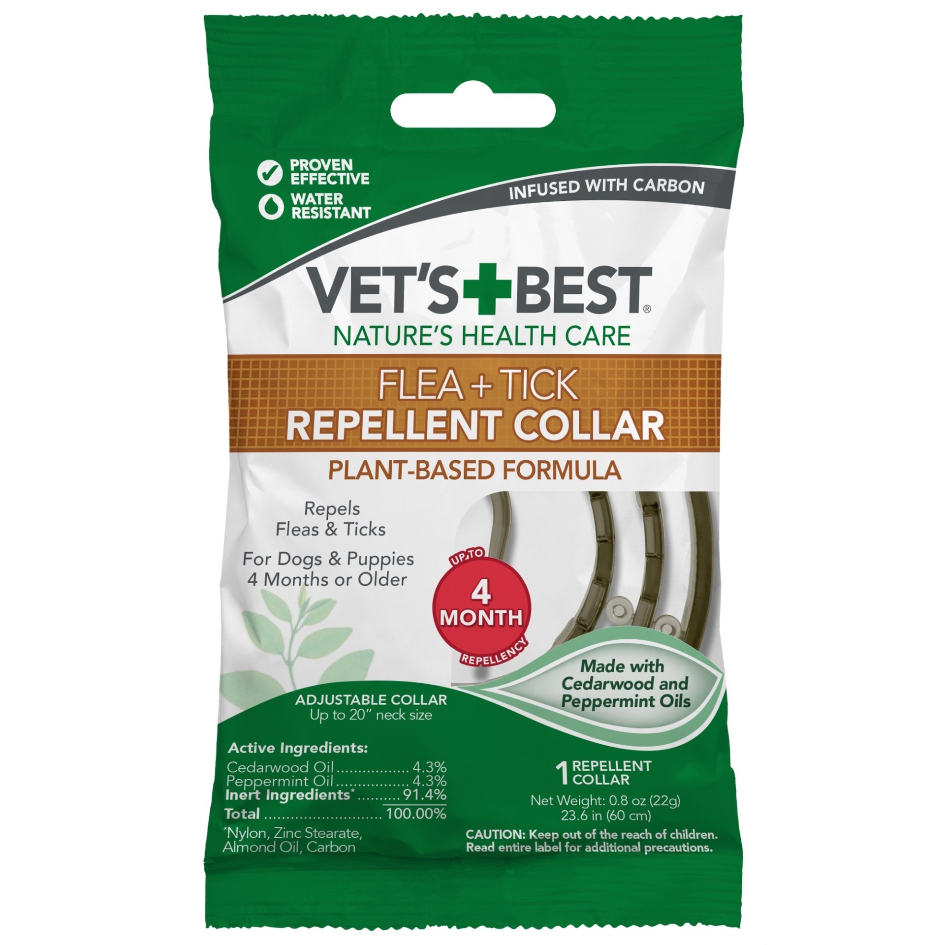 slide 1 of 1, Vet's Best Flea + Tick Repellent Dog Collar, 1 ct