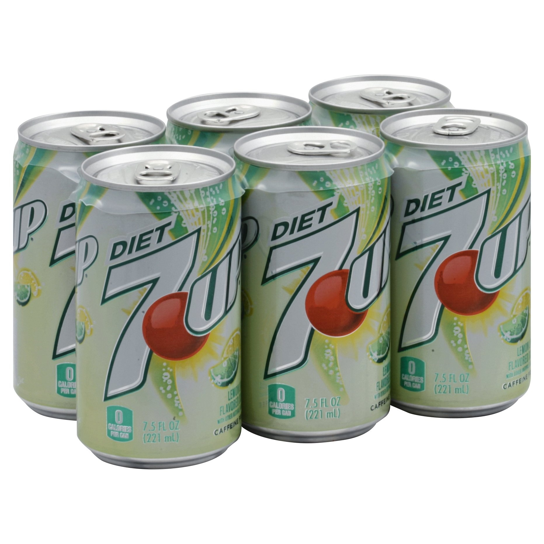 slide 1 of 3, Diet 7up Soda, 6 ct; 7.5 oz