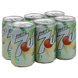 7UP Zero Sugar Lemon Lime Soda, 7.5 fl oz cans, 6 pack
