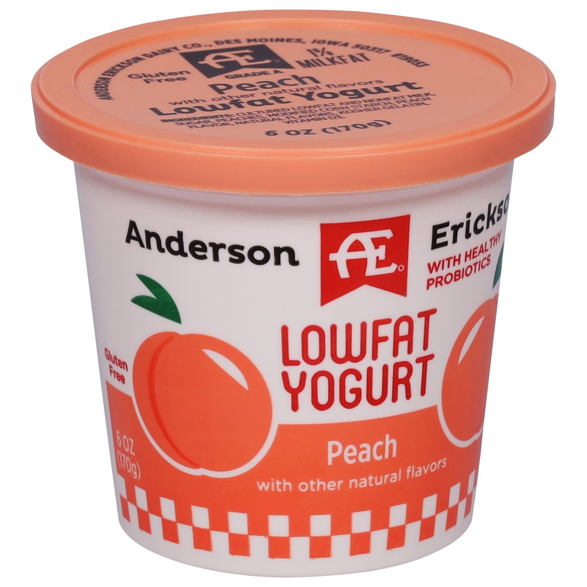 slide 9 of 11, Anderson Erickson Dairy Lowfat Peach Yogurt 6 oz, 6 oz