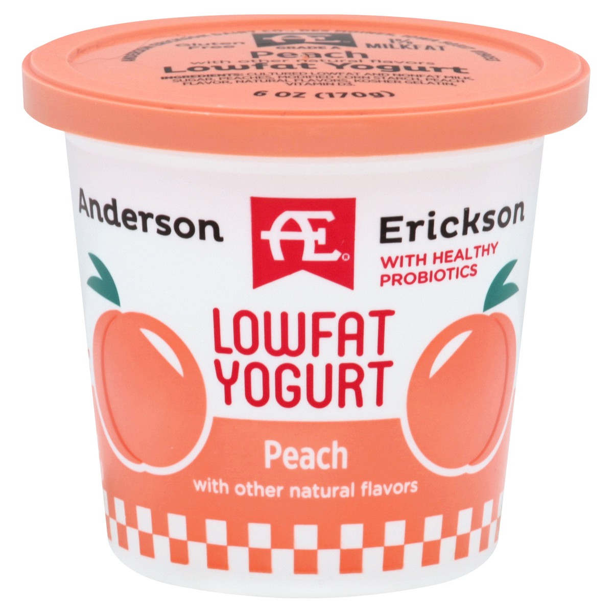 Anderson Erickson Dairy Peach Lowfat Yogurt 6 oz | Shipt