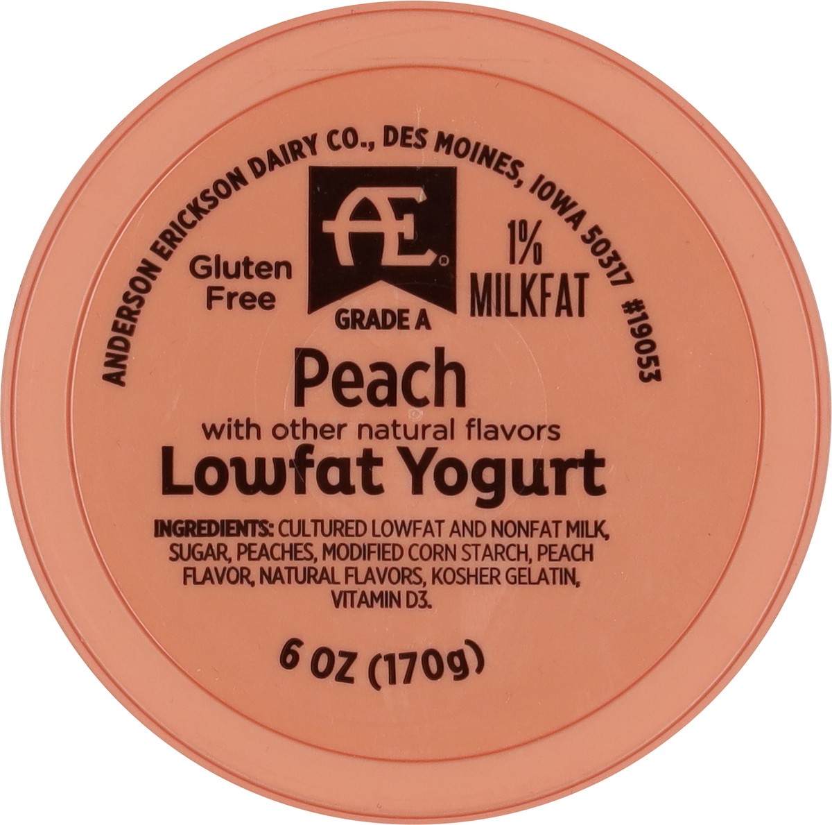 slide 10 of 11, Anderson Erickson Dairy Lowfat Peach Yogurt 6 oz, 6 oz