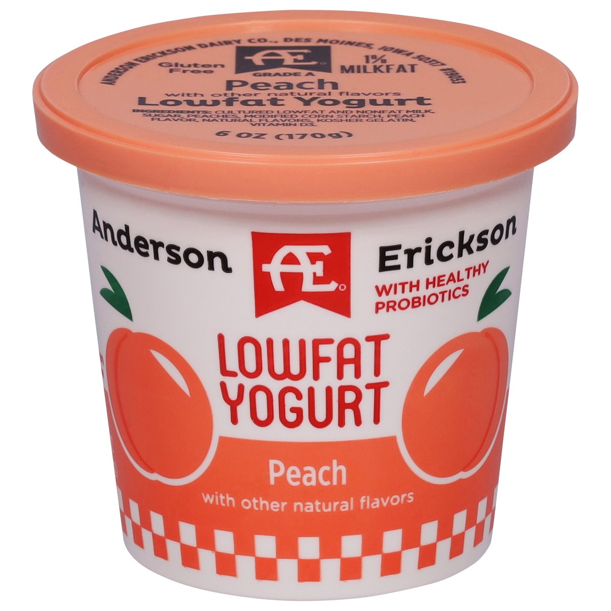 slide 1 of 11, Anderson Erickson Dairy Lowfat Peach Yogurt 6 oz, 6 oz