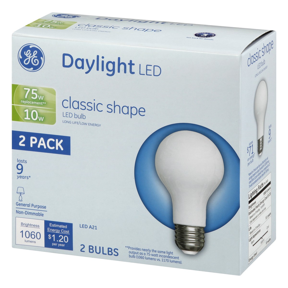 slide 7 of 10, GE LED 10 Watts 2 Pack Light Bulbs 2 ea, 2 ct