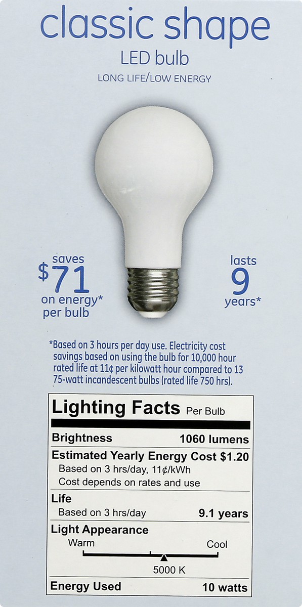 slide 9 of 10, GE LED 10 Watts 2 Pack Light Bulbs 2 ea, 2 ct