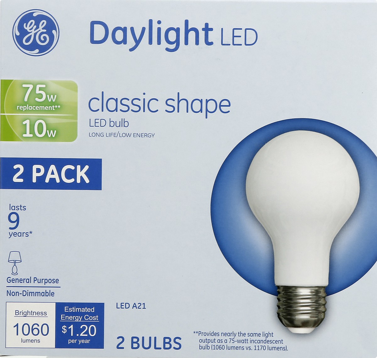 slide 1 of 10, GE LED 10 Watts 2 Pack Light Bulbs 2 ea, 2 ct