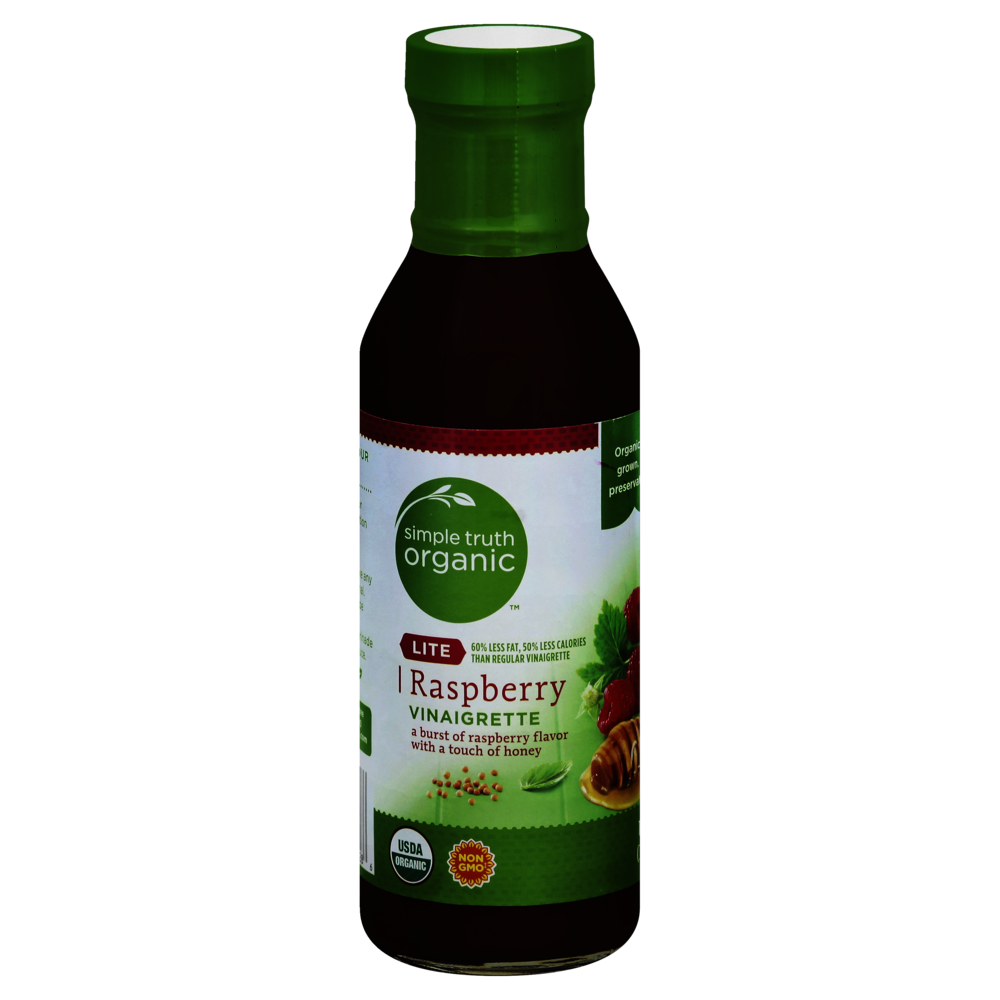 slide 1 of 1, Simple Truth Organic Lite Raspberry Vinaigrette, 12 fl oz