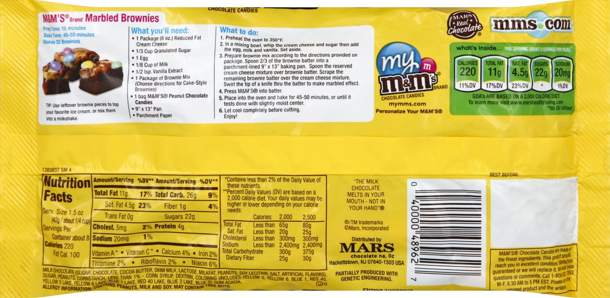 slide 3 of 6, M&M'S Peanut Chocolate Easter Candy, 11.4-Ounce Bag, 11.4 oz