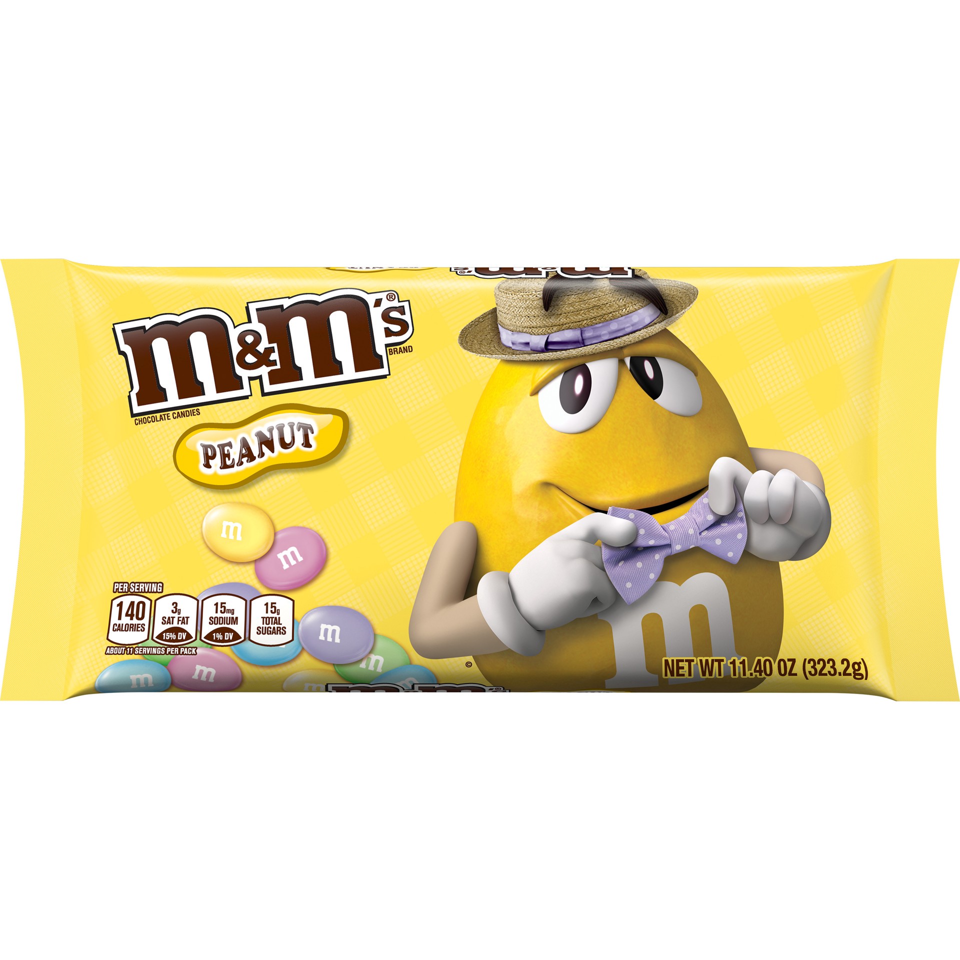 slide 1 of 6, M&M'S Peanut Chocolate Easter Candy, 11.4-Ounce Bag, 11.4 oz