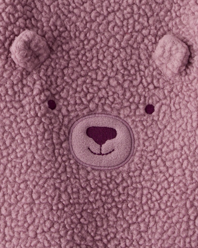 slide 4 of 6, Carter's Carters Baby Girl 2-Piece Velour Long-Sleeve Snug Fit Overall Set - Purple Purple 18M, 2 pc