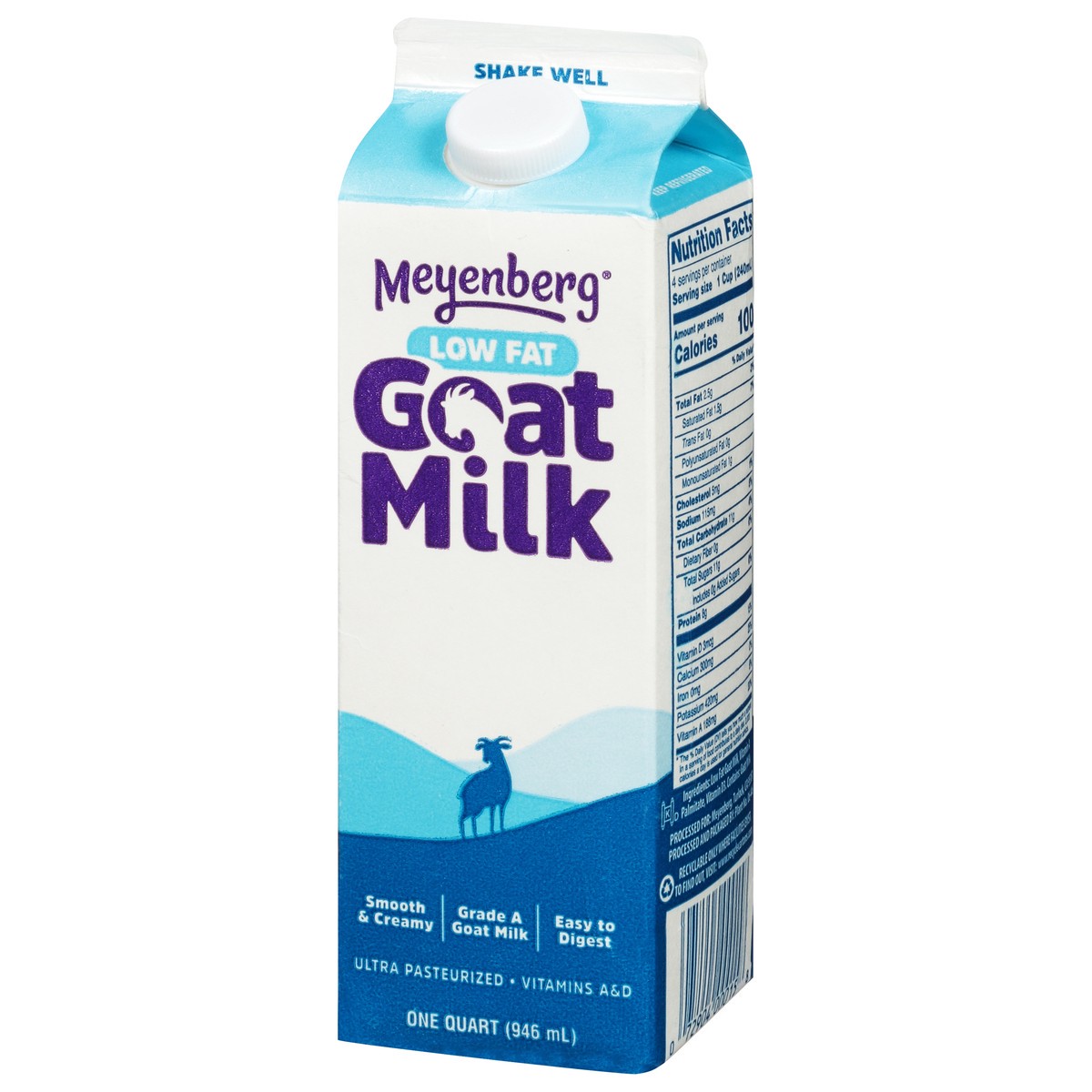 slide 9 of 10, Meyenberg Low Fat Goat Milk 1 qt, 1 qt