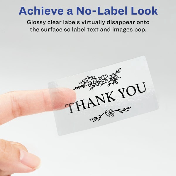 slide 8 of 9, Avery Glossy Permanent Labels, 6522, Shipping, 2" X 4", Clear, Pack Of 100, 100 ct