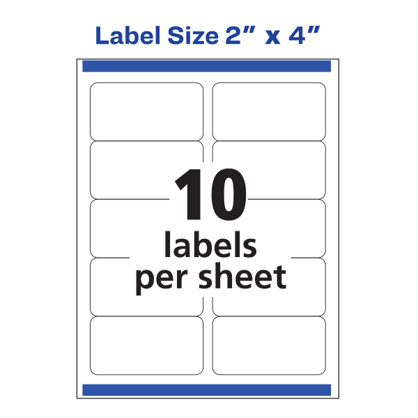 slide 4 of 9, Avery Glossy Permanent Labels, 6522, Shipping, 2" X 4", Clear, Pack Of 100, 100 ct