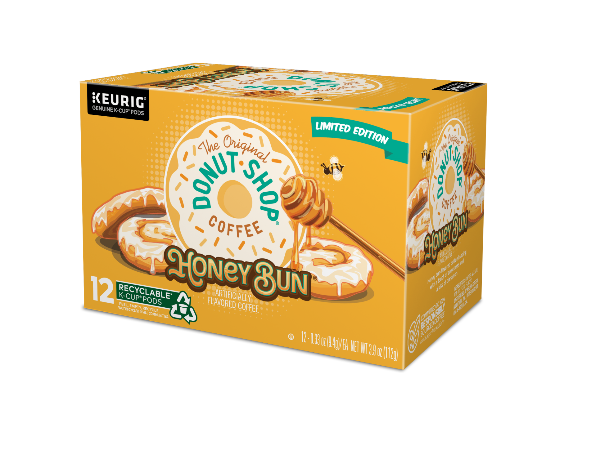 slide 4 of 5, Donut Shop Kcup Coffee Honey Bun, 12 ct